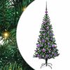 vidaXL Kunstmatig Voorverlicht Kerstboom Groen 120 cm PVC en Metaal