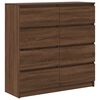 vidaXL Dressoir 100x35x99 cm bewerkt hout bruin eikenkleur