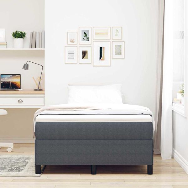 vidaXL Boxspringbed Donkergrijs 120 x 200 cm Fluweel