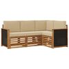 vidaXL Buiten bankenset 4 st Polyester