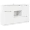 vidaXL Dressoir Hoogglans wit 100 x 30 x 65,6 Bewerkt hout