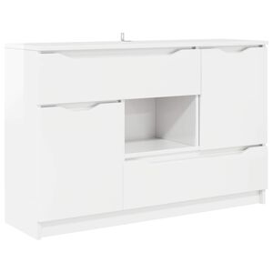 vidaXL Dressoir Hoogglans wit 100 x 30 x 65,6 Bewerkt hout