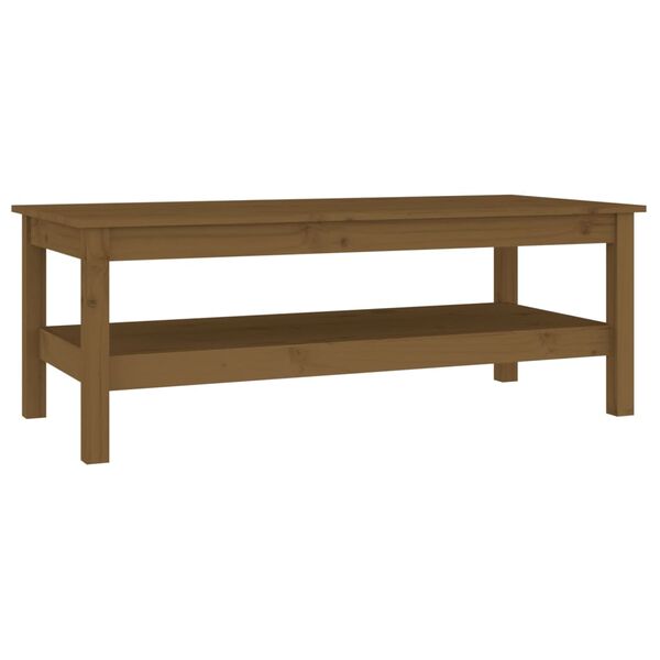 vidaXL Salontafel 110x50x40 cm massief grenenhout honingbruin
