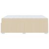 vidaXL Bedframe met matras Cr&egrave;me 140 x 200 cm Stof