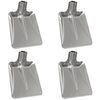 vidaXL Schep Hoofd 4 st Zilver 43 x 32,5 cm Aluminium