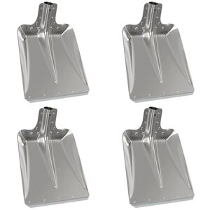 vidaXL Schep Hoofd 4 st Zilver 43 x 32,5 cm Aluminium