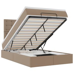 vidaXL Ottoman bed met matras en LED's 120x200cm kunstleer