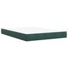 vidaXL Boxspring met matras fluweel donkergroen 160x200 cm