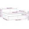 vidaXL Boxspring met matras en LED fluweel donkerblauw 180x200 cm