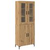 vidaXL Hoge kast 2 pcs artisanaal eikenkleurig 69,5 x 34 x 180 cm
