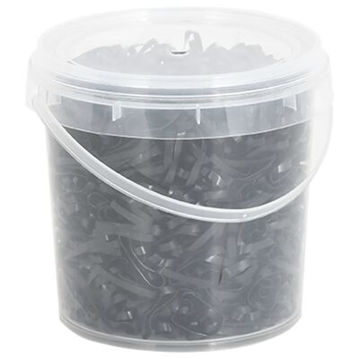 vidaXL Haarelastiekjes paard 1500 st silicone zwart