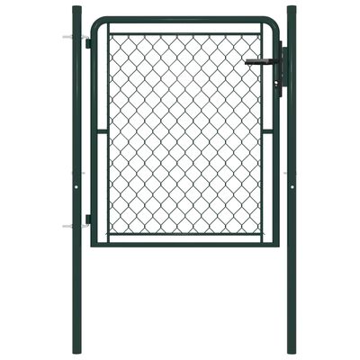 vidaXL Poort 100x75 cm staal groen