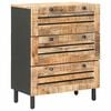 vidaXL Opslagkasten patroon patroon 60 x 33 x 75 cm Massief Mango Hout