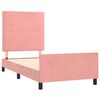 vidaXL Bedframe met hoofdeinde fluweel roze 90x190 cm