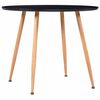 vidaXL Eettafel 90x73,5 cm MDF zwart en eikenkleurig