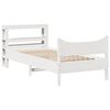 vidaXL Bedframe met hoofdbord massief grenenhout wit 90x200 cm