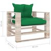 vidaXL 6-delige Loungeset met kussens pallet grenenhout