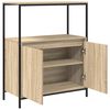 vidaXL Badkamermeubel met planken 76,5x35x95 cm Sonoma eikenkleurig