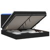 vidaXL Ottoman Bed met Matrassen en LED Zwart 200 x 200 cm Stof