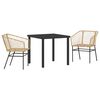 vidaXL Tuin eettafelset 3 st Bruin poly rattan