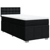 vidaXL Boxspring met matras stof zwart 90x200 cm