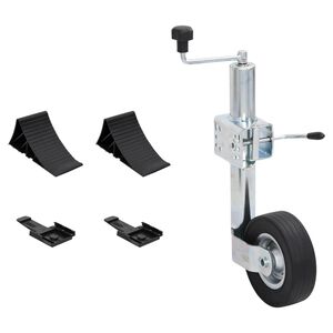 vidaXL Neuswiel met spanklem en wielblokken 60 mm