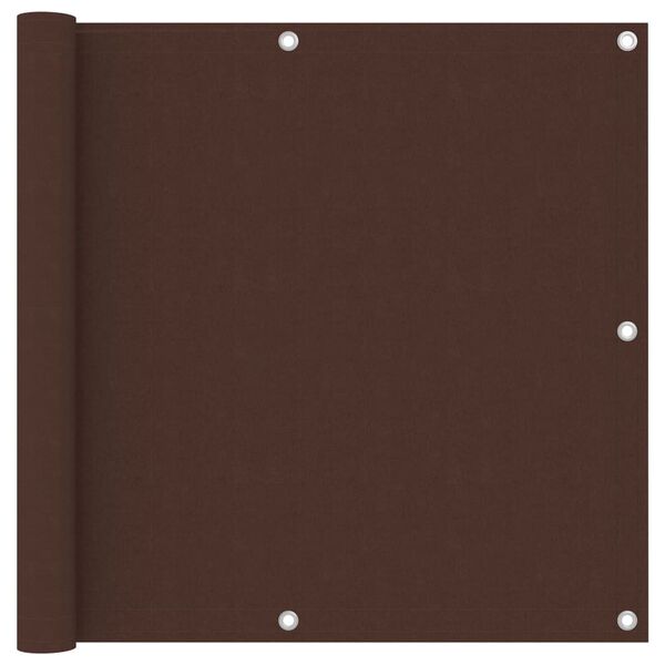 vidaXL Balkonscherm 90x300 cm oxford stof bruin