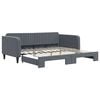 vidaXL Slaapbank met onderschuifbed 100x200 cm fluweel donkergrijs