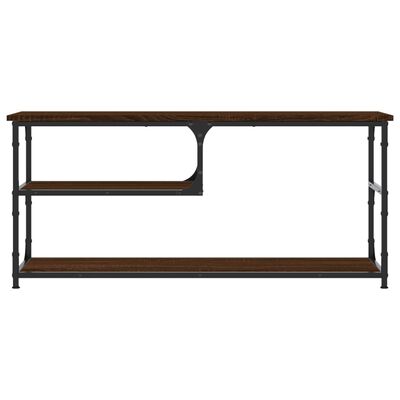 vidaXL Tv-meubel 103x38x46,5 cm bewerkt hout staal bruin eikenkleur