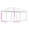 vidaXL Partytent Zwart 292 x 580 x 315 cm Oxford Stof