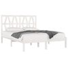 vidaXL Bedframe massief grenenhout wit 180x200 cm