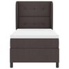 vidaXL Boxspring bed met matras Donkerbruin 80 x 200 cm Stof