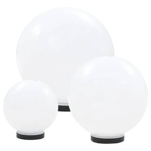 vidaXL LED-bollampen rond 20/30/40 cm PMMA 3 st