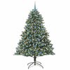 vidaXL Kunstkerstboom met 300 LED Groen 210 cm PVC en Plastic en Staal
