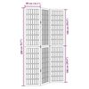 vidaXL Kamerscherm met 3 panelen massief paulowniahout wit