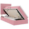 vidaXL LED Opslagbed met Matras Roze 90 x 200 cm Fluweel