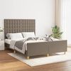 vidaXL Bedframe zonder matras stof taupe 140x190 cm