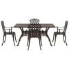 vidaXL Tuin eettafelset 5 pcs Brons Aluminium