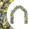 vidaXL Kerstkrans Groen en Wit 270 cm PVC en PE 50 LED's