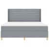 vidaXL Boxspringbed met matras Lichtgrijs 180 x 200 cm Stof