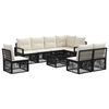 vidaXL Tuinbankenset 9 st Zwart poly rattan