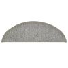 vidaXL Trapmatten 15 st 56x17x3 cm lichtgrijs halfrond