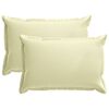 vidaXL Kussensloop 2 st HOUTEN Cr&egrave;mekleurig 30 x 50 cm Polyester
