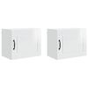 vidaXL Wandkast PORTO 2 pcs Hoogglans wit 50 x 31 x 40 cm Bewerkt hout