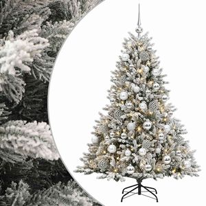 vidaXL Kunstkerstboom met kerstbal 120 cm 150 LED's Warmwit