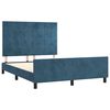 vidaXL Bedframe zonder matras 140x200 cm fluweel donkerblauw