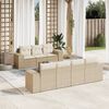 vidaXL 8-delige Loungeset met kussens poly rattan beige