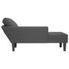 vidaXL Chaise longue met kussen corduroy stof donkergrijs