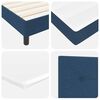 vidaXL Boxspring bed met matras met hoofdeinde Blauw 160 x 200 cm Stof