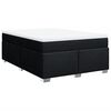 vidaXL Boxspring met matras stof zwart 140x200 cm